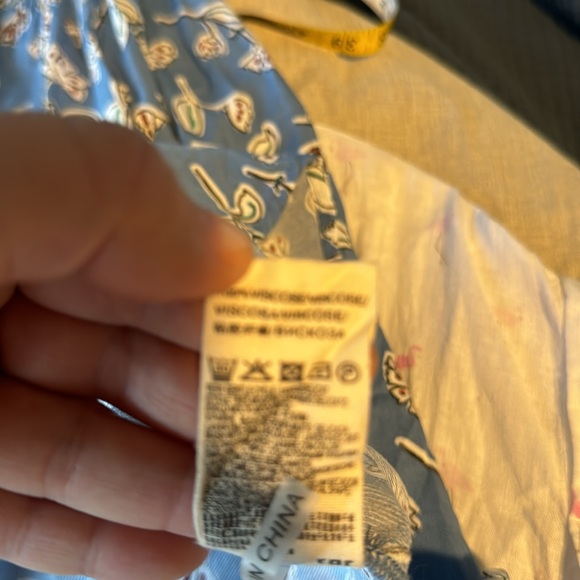 Suncoo blue floral cropped blouse size t2 - Picture 7 of 7